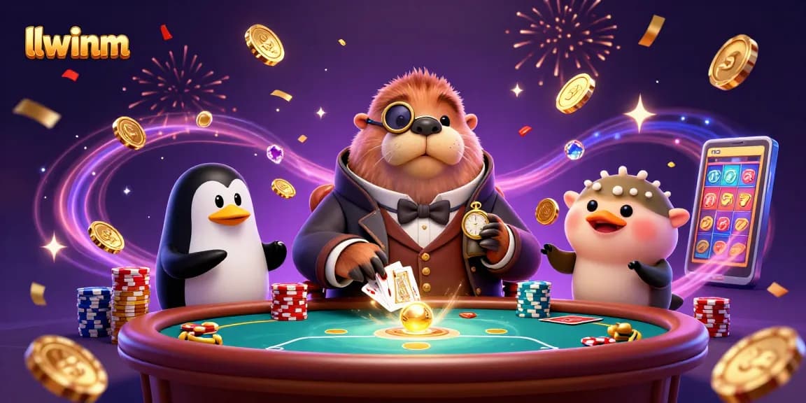 Experience the thrill of online gambling at llwinm with dynamic casino elements and colorful characters.