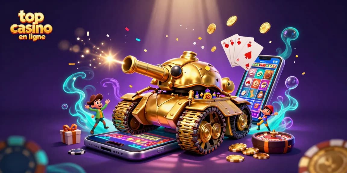 Plongez dans le monde des jeux avec le meilleur casino en ligne et des machines à sous entourées d'effets lumineux.
