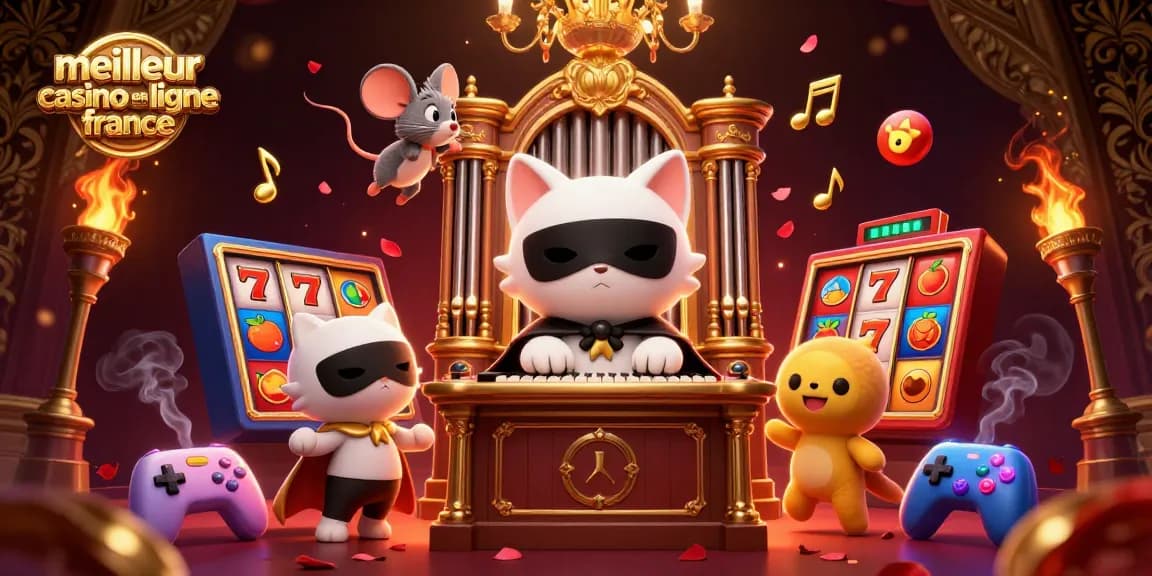 Découvrez le meilleur casino en ligne France avec cette illustration 3D captivante illustrant des jeux de machines à sous.