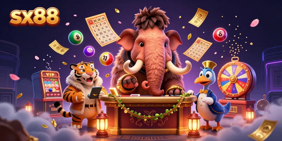sx88 reveals a vibrant casino scene with engaging characters and dynamic gaming elements.