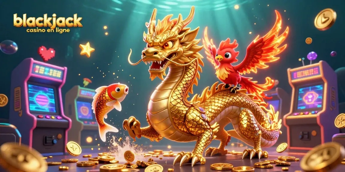 Jouez au blackjack casino en ligne avec des personnages fascinants dans une scène animée.