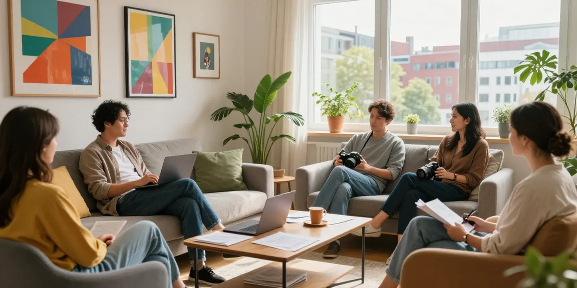Moderne Monteurwohnung Hannover mit komfortablem Wohnzimmer und einem professionellen Ambiente.