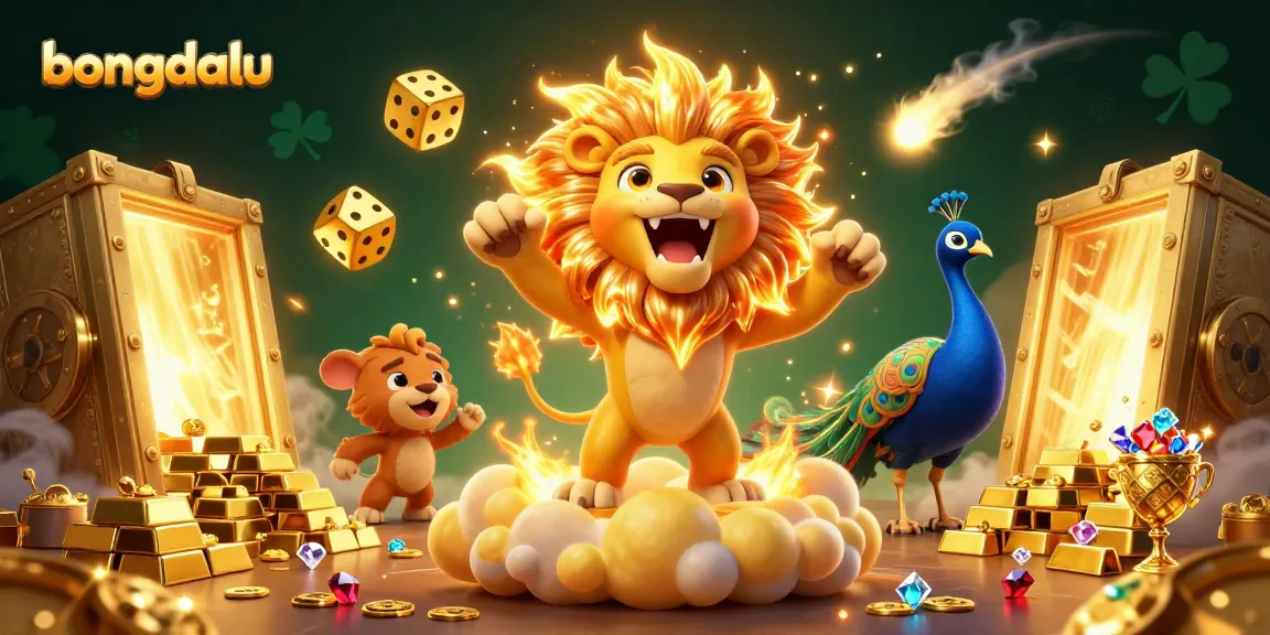 Experience lively gambling thrills with Bongdalu's vibrant 3D illustration showcasing fortune and strategy.