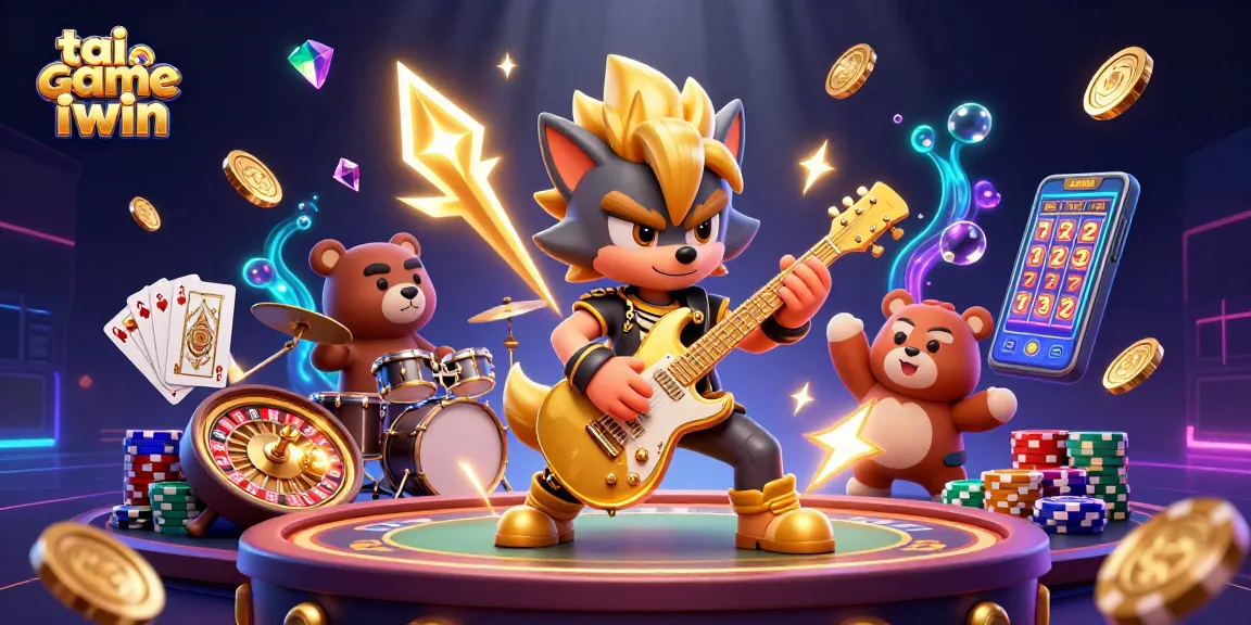 Experience tai game iwin with a vibrant 3D illustration showcasing casino excitement and dynamic gameplay.