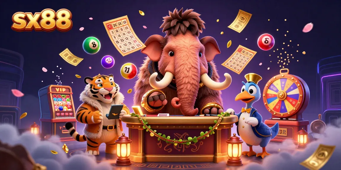 sx88 reveals a vibrant casino scene with engaging characters and dynamic gaming elements.
