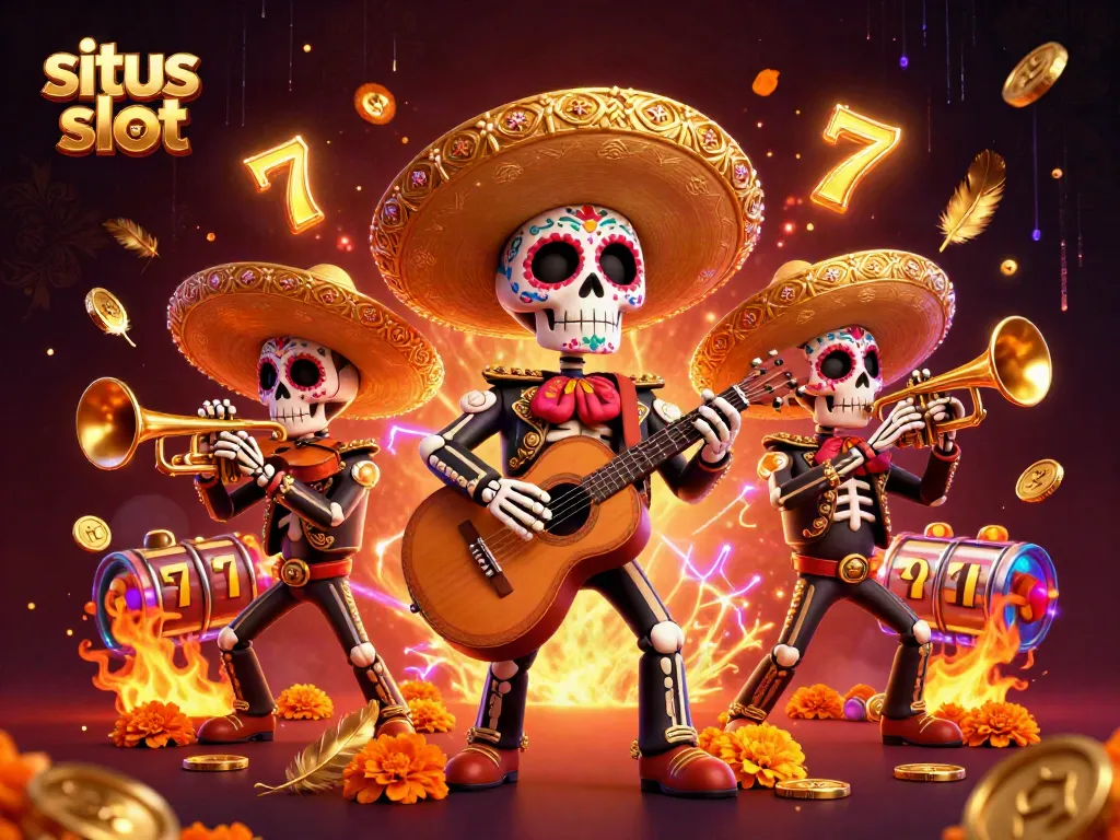 Spin exciting slots at situs slot with colorful mariachi characters and golden jackpots.
