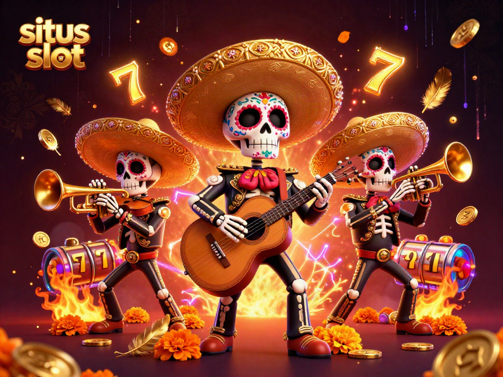 Spin exciting slots at situs slot with colorful mariachi characters and golden jackpots.