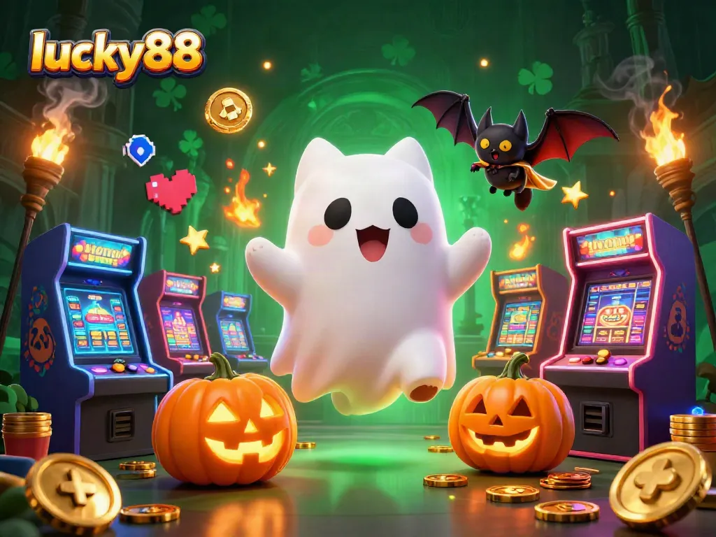 Experience the excitement of winning at Lucky88 with vibrant gaming elements and friendly characters.
