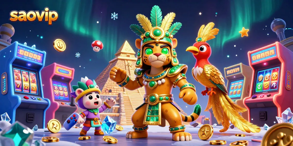 Engage in thrilling gameplay with saovip, featuring vibrant 3D characters and dynamic casino elements.