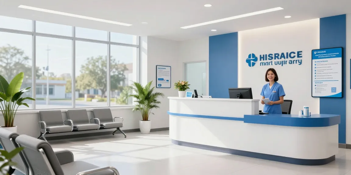Prescription health insurance coverage at a welcoming health clinic with friendly staff, showcasing patient care and modern medical services.