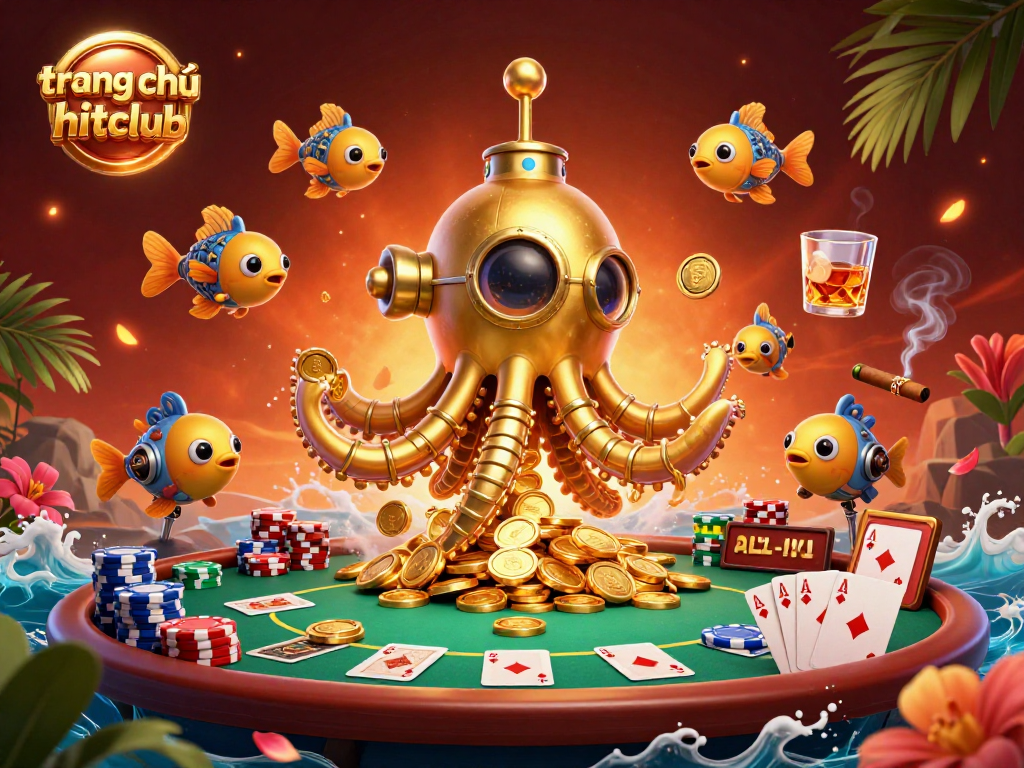 Experience excitement at trang chủ hitclub with a thriving kraken submarine and poker elements.