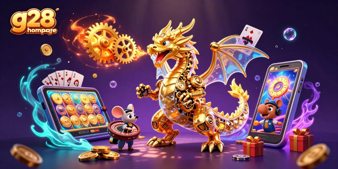 Play engaging slot games on the g28 homepage with captivating graphics and exciting elements.