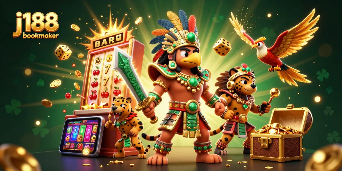 Engage in thrilling action with the j188 bookmaker amidst dazzling slot rewards and vibrant gaming elements.