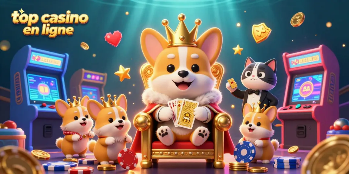 Jouez au top casino en ligne avec des machines colorées et des personnages 3D amusants dans un environnement ludique.