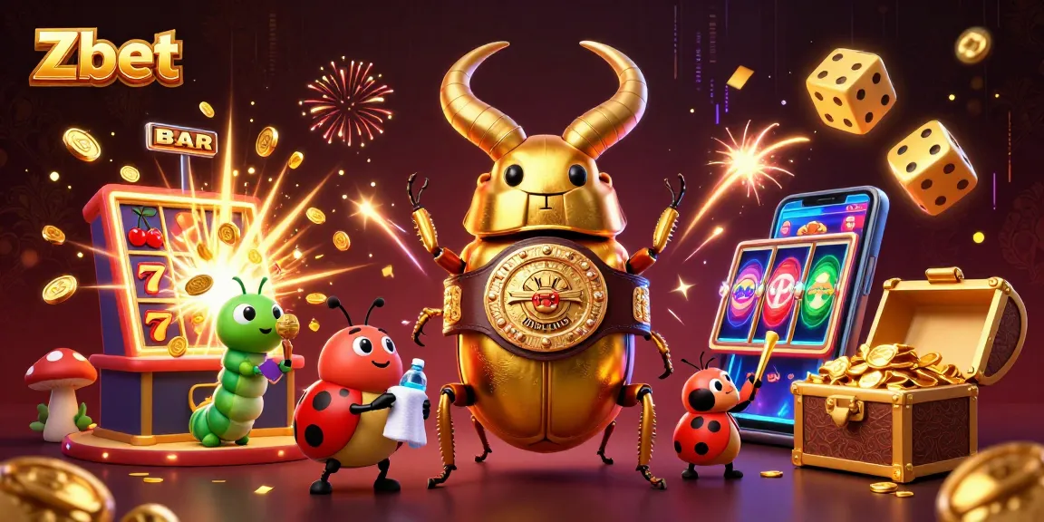 Zbet electrifies players with a dazzling 3D scene of jackpot excitement and vibrant casino elements.