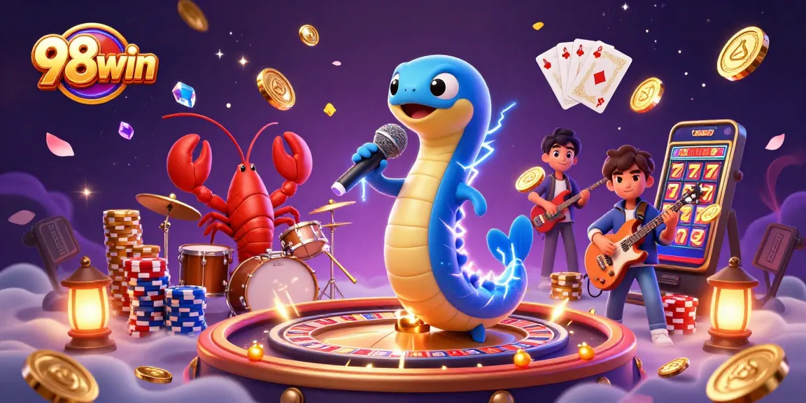 Win big at 98win with our immersive underwater casino experience featuring vibrant characters and dynamic gaming elements.