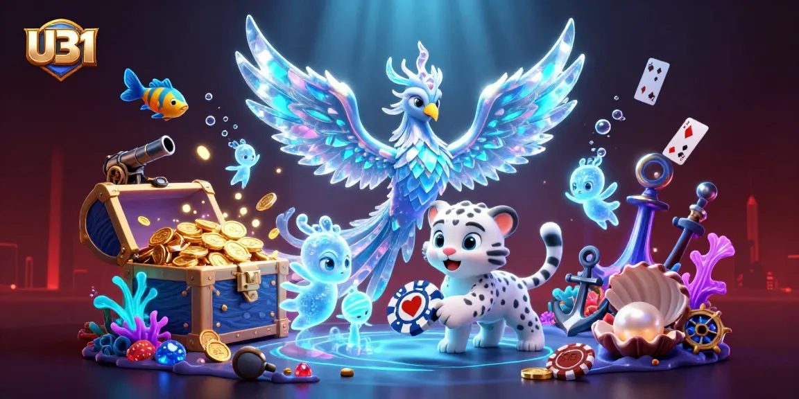 Experience U31's vibrant gaming scene with an ice phoenix and poker action!