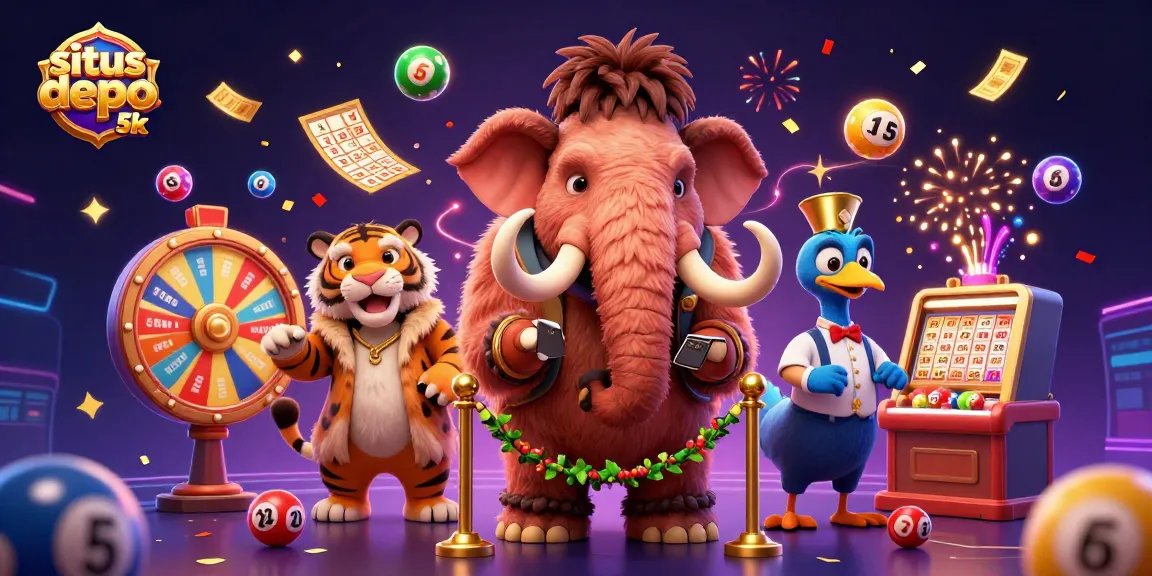Win big with situs depo 5k featuring interactive gambling elements and vibrant characters all around.